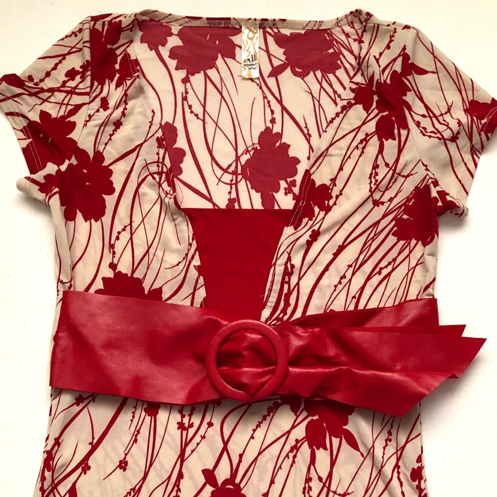 All About Me blouse with belt